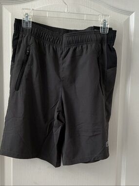 Tapout Black Athletic Shorts with Zippered Pockets